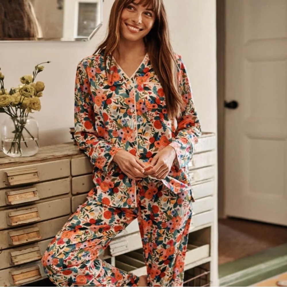 Rifle Paper Co. Silky Floral Pajama Set